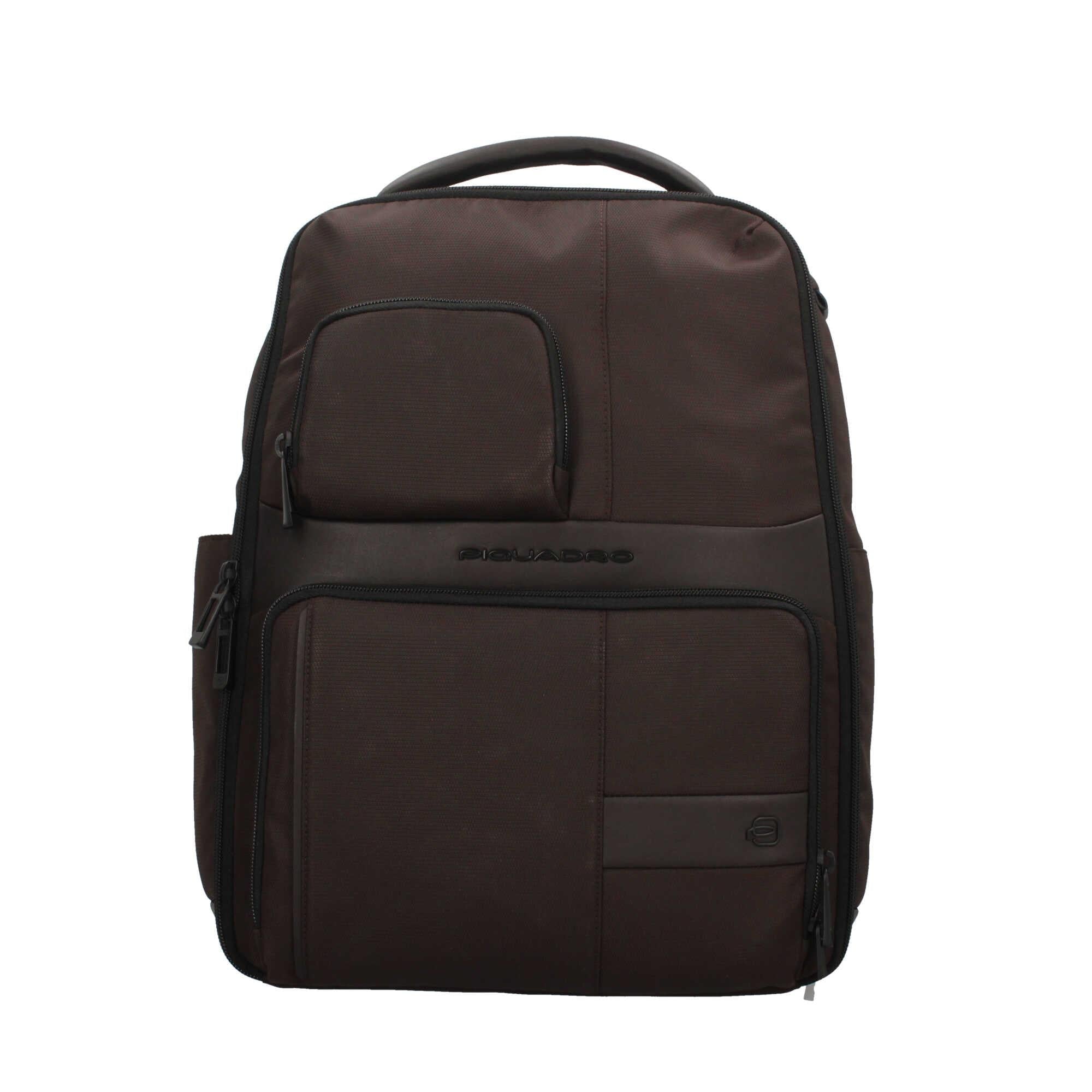 Zaino porta computer Piquadro in tessuto riciclato con tasche organizzate