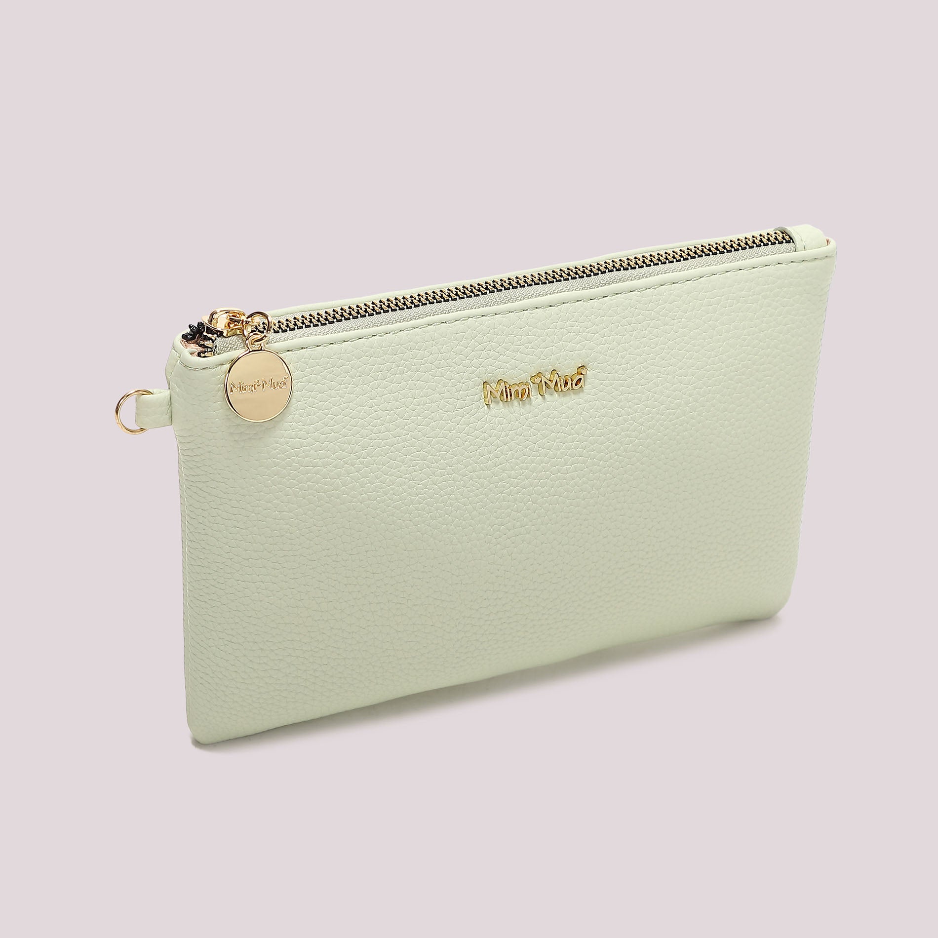 Mimi Mua pochette donna elegante con zip VERDE TU | Giò Fashion
