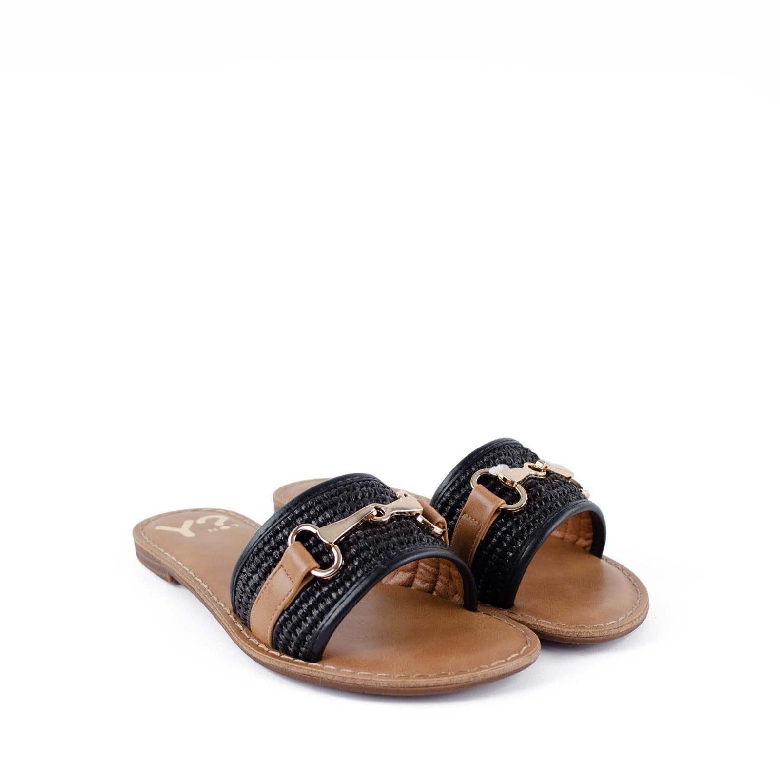 Ciabatte donna Y Not fascia con morsetto design elegante e comfort estivo Nero 36 | Giò Fashion