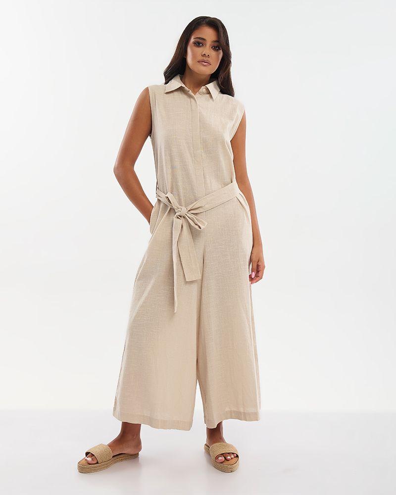 Ble Resort Collection Tuta Senza Maniche con Cintura