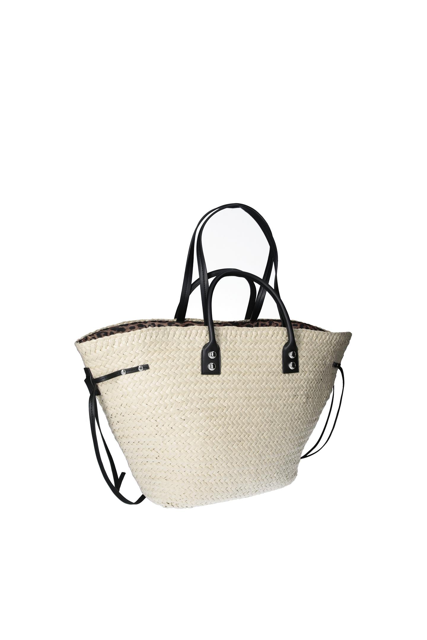 Borsa Shopping Liu Jo Donna Intrecciata con Logo Frontale Naturale TU | Giò Fashion