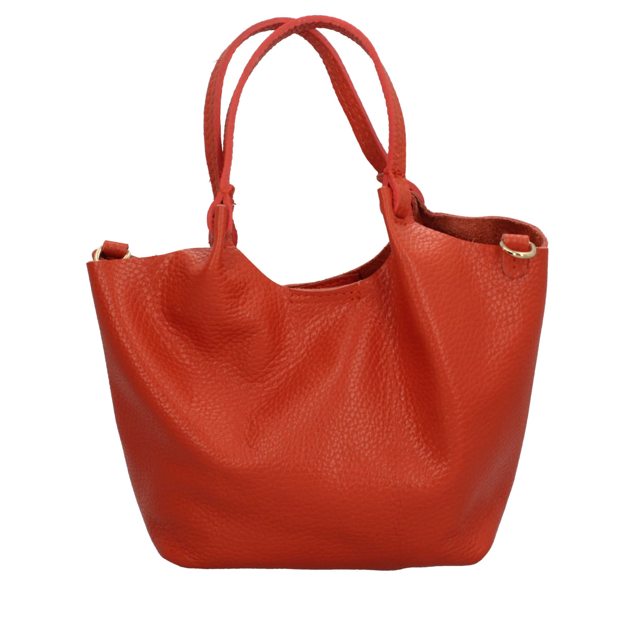 Borsa a mano in pelle martellata dal design versatile