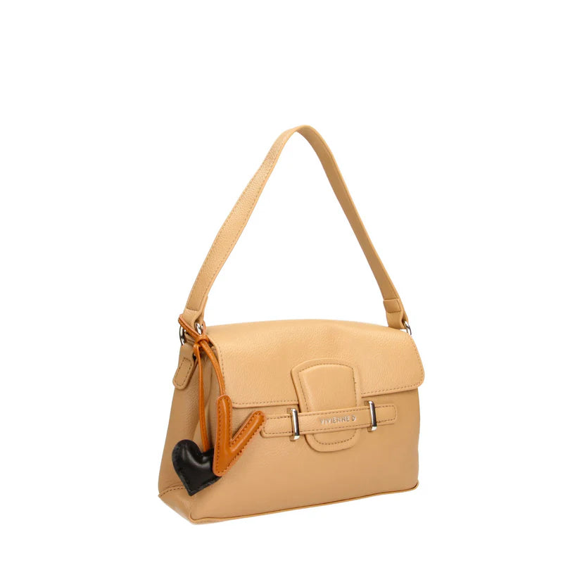 Borsa Vivienne D donna a spalla elegante design strutturato moderno Beige TU | Giò Fashion