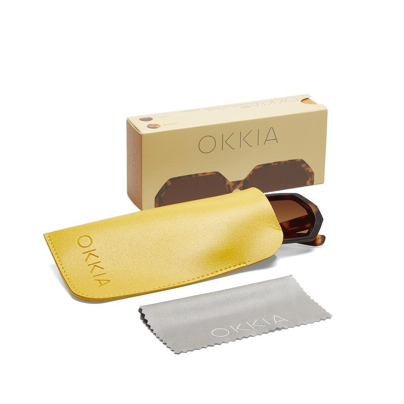 OKKIA Andrea Occhiali da Sole Unisex Esagonali con Lenti Sfumate e Protezione UV400