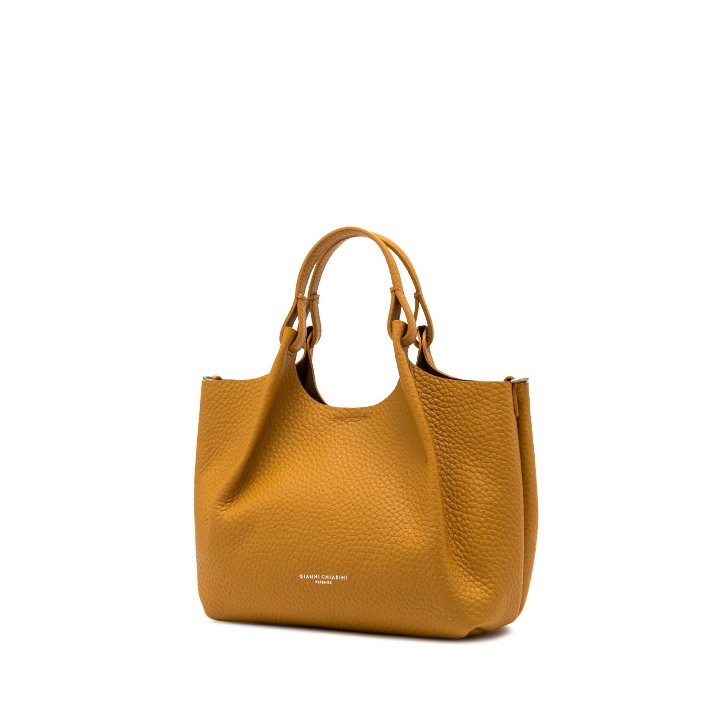 Gianni Chiarini Dua borsa in pelle grana maxi con doppi manici e tracolla OCRA TU | Giò Fashion