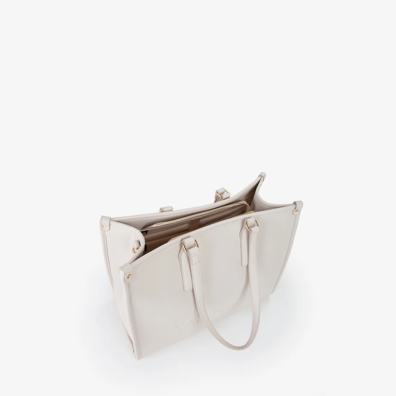 Valentino shopper a spalla con scomparti multipli Avorio TU | Giò Fashion