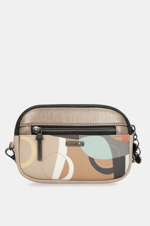 Beauty Case Anekke Donna Compatto con Zip e Laccetto Beige TU | Giò Fashion