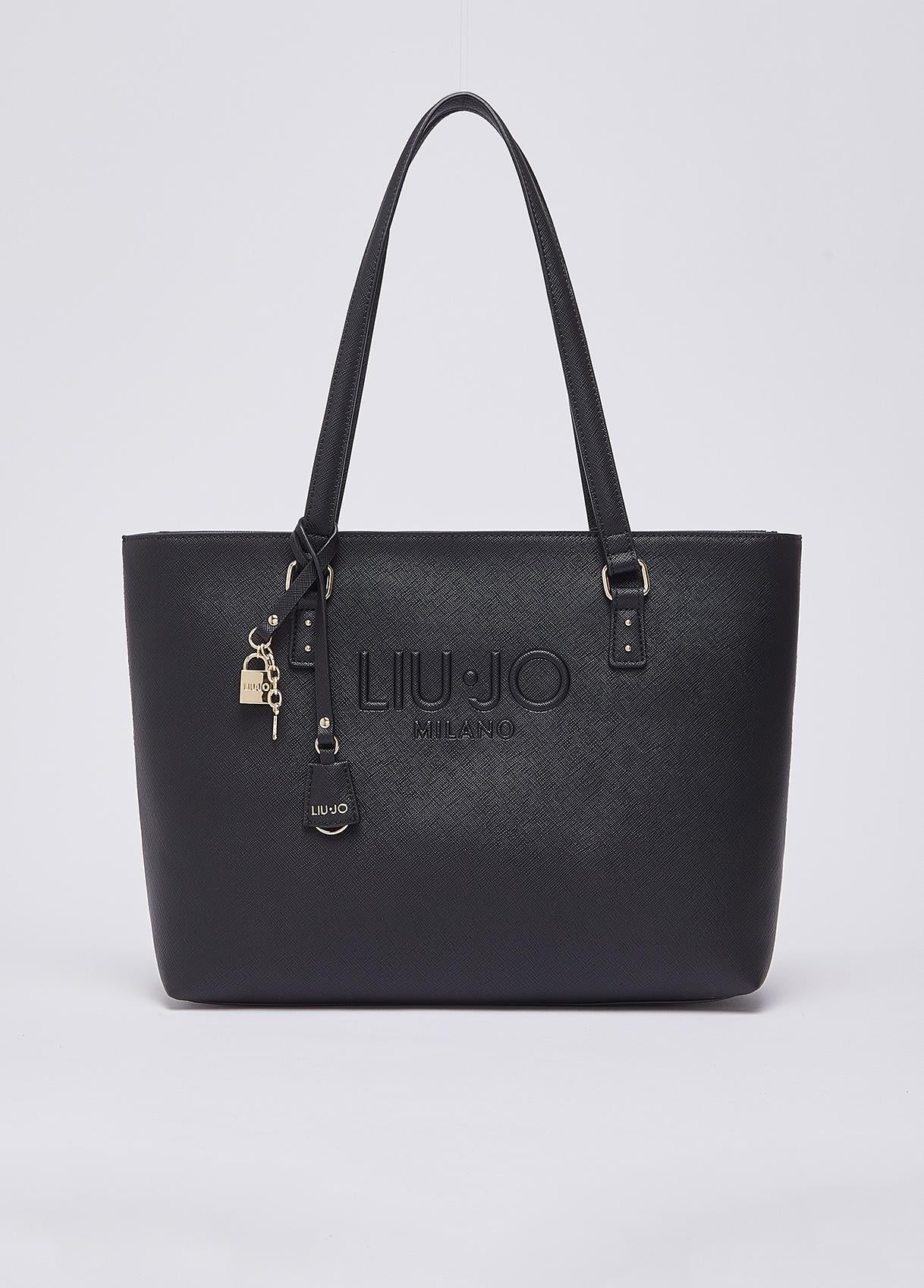 Borsa shopper Liu Jo da donna elegante capiente con doppio manico NERO TU | Giò Fashion