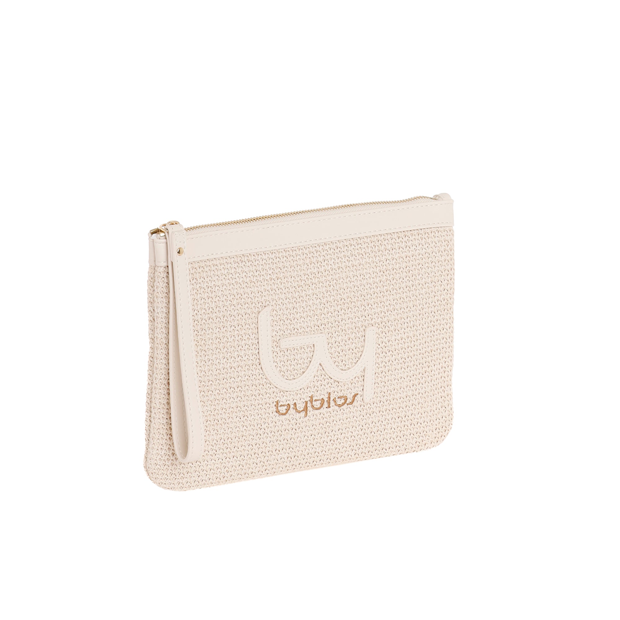 Pochette Byblos donna con polsiera e design in tessuto intrecciato AVORIO TU | Giò Fashion