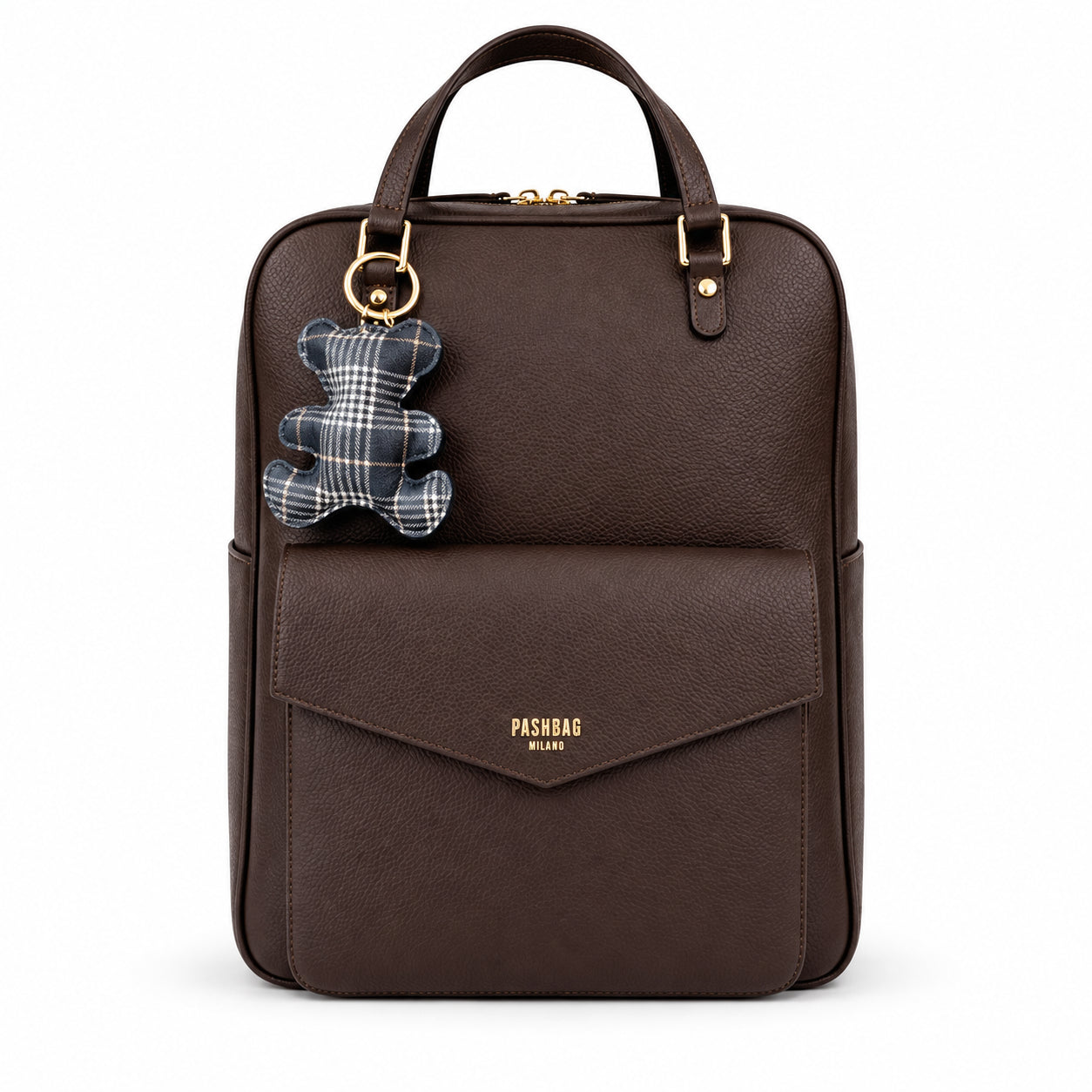 PashBag Zaino Donna con Tasca Frontale e Charm Orsetto