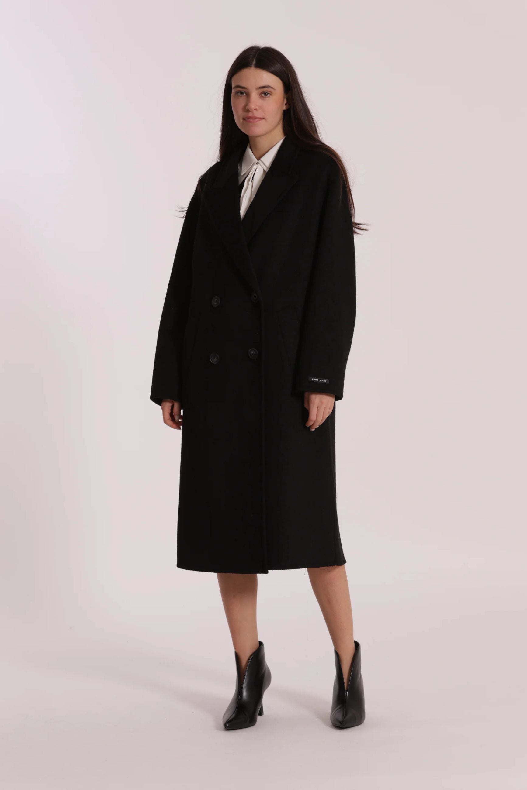 Cappotto lungo donna Mimi Mua doppiopetto elegante Nero XL | Giò Fashion