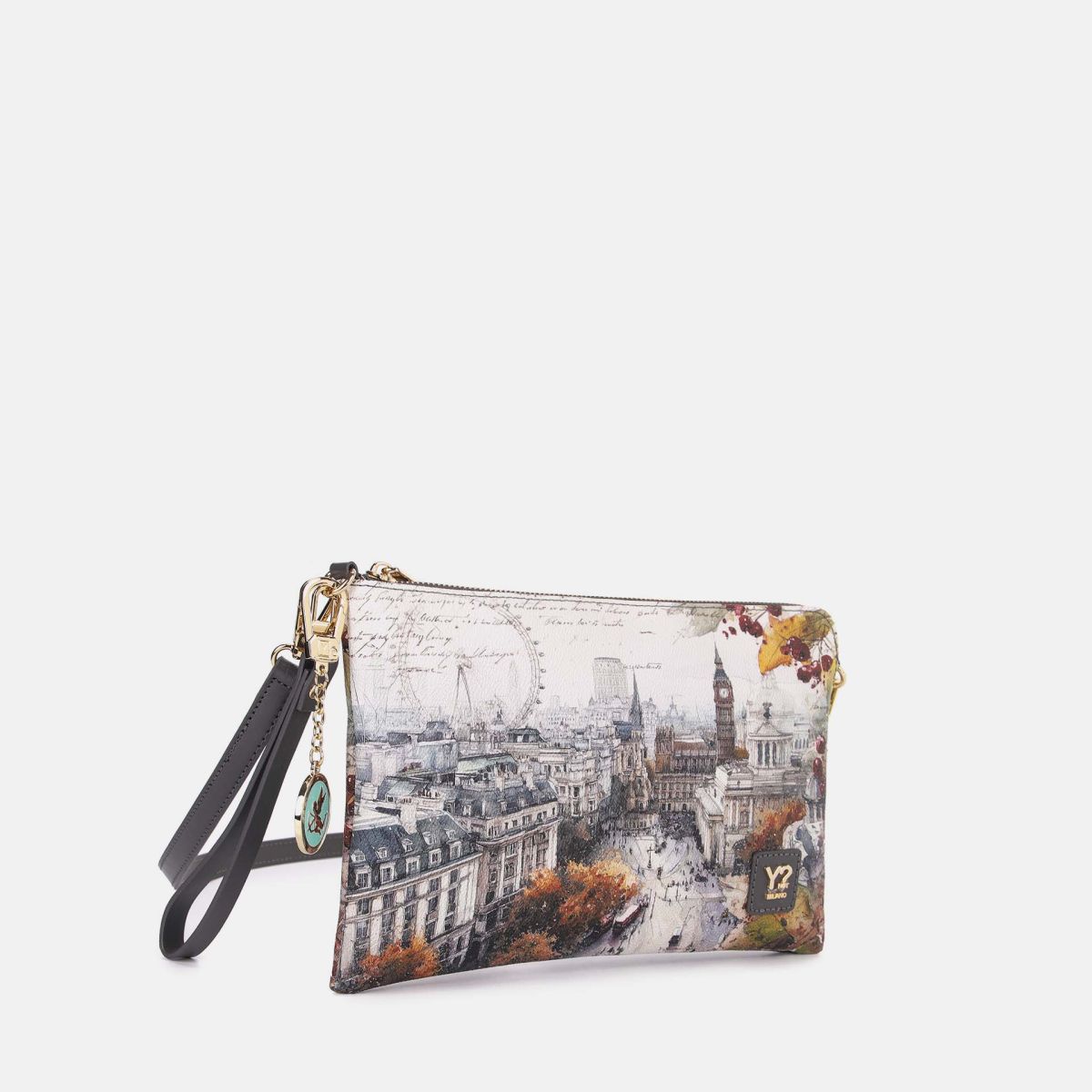 Ynot? Yes Bag Clutch Donna con Tracolla e Tasca Zip