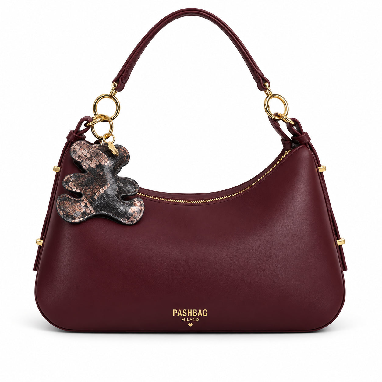 PashBag Borsa a Spalla Donna con Charm Orsetto