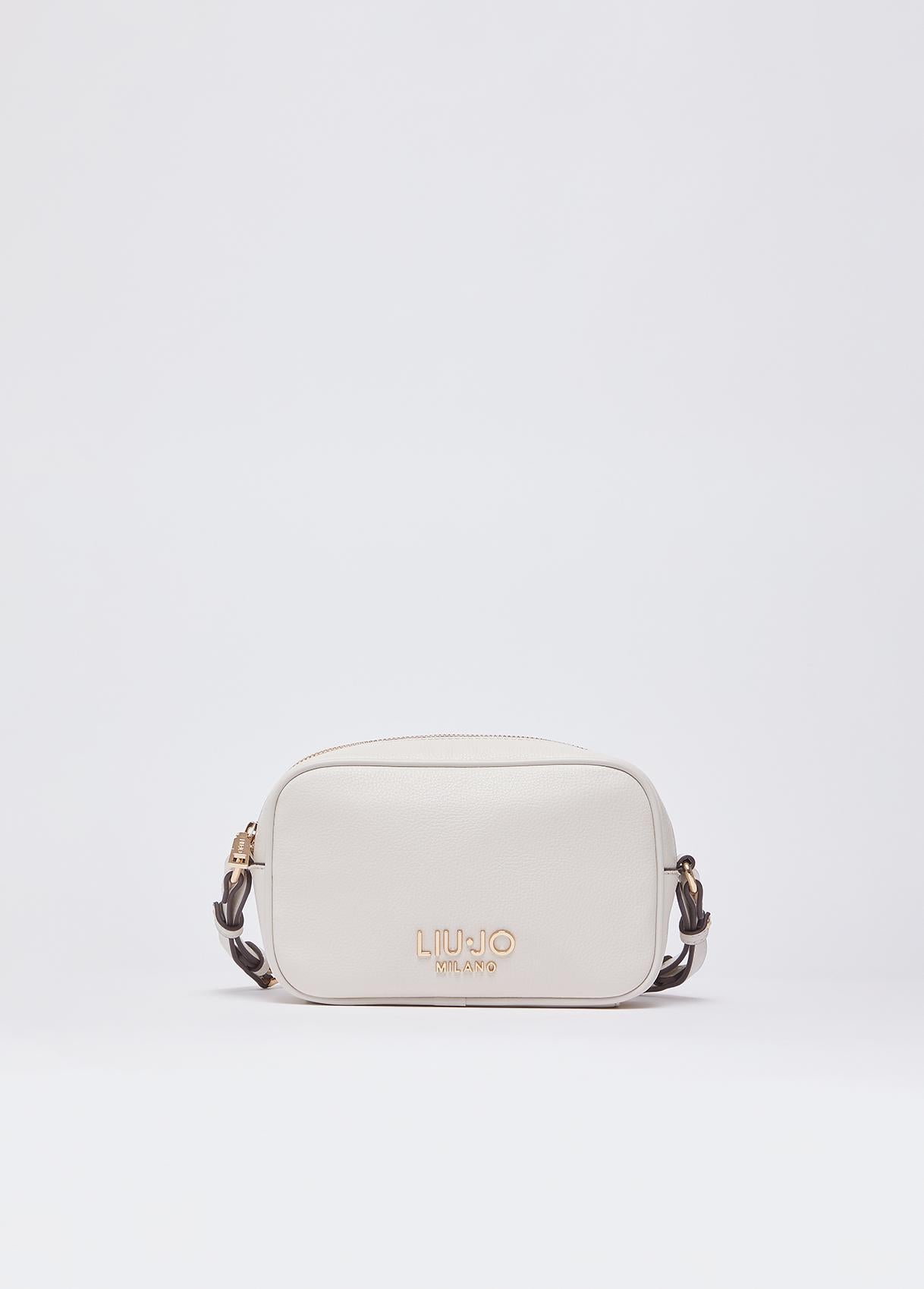 Borsa Tracolla Liu Jo Milano con Logo Frontale e Chiusura Zip Cream TU | Giò Fashion