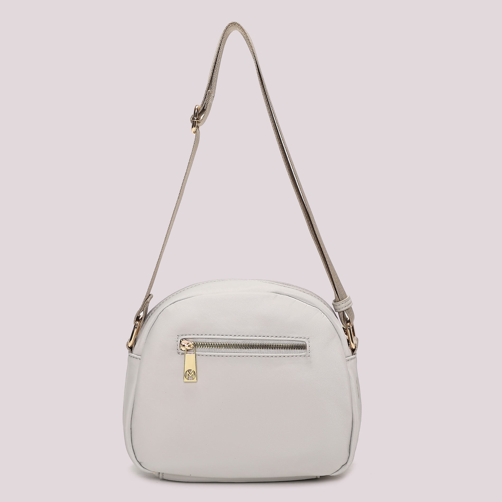 Borsa tracolla Mimi Mua donna compatta con tasca esterna e zip GRIGIO CHIARO TU | Giò Fashion