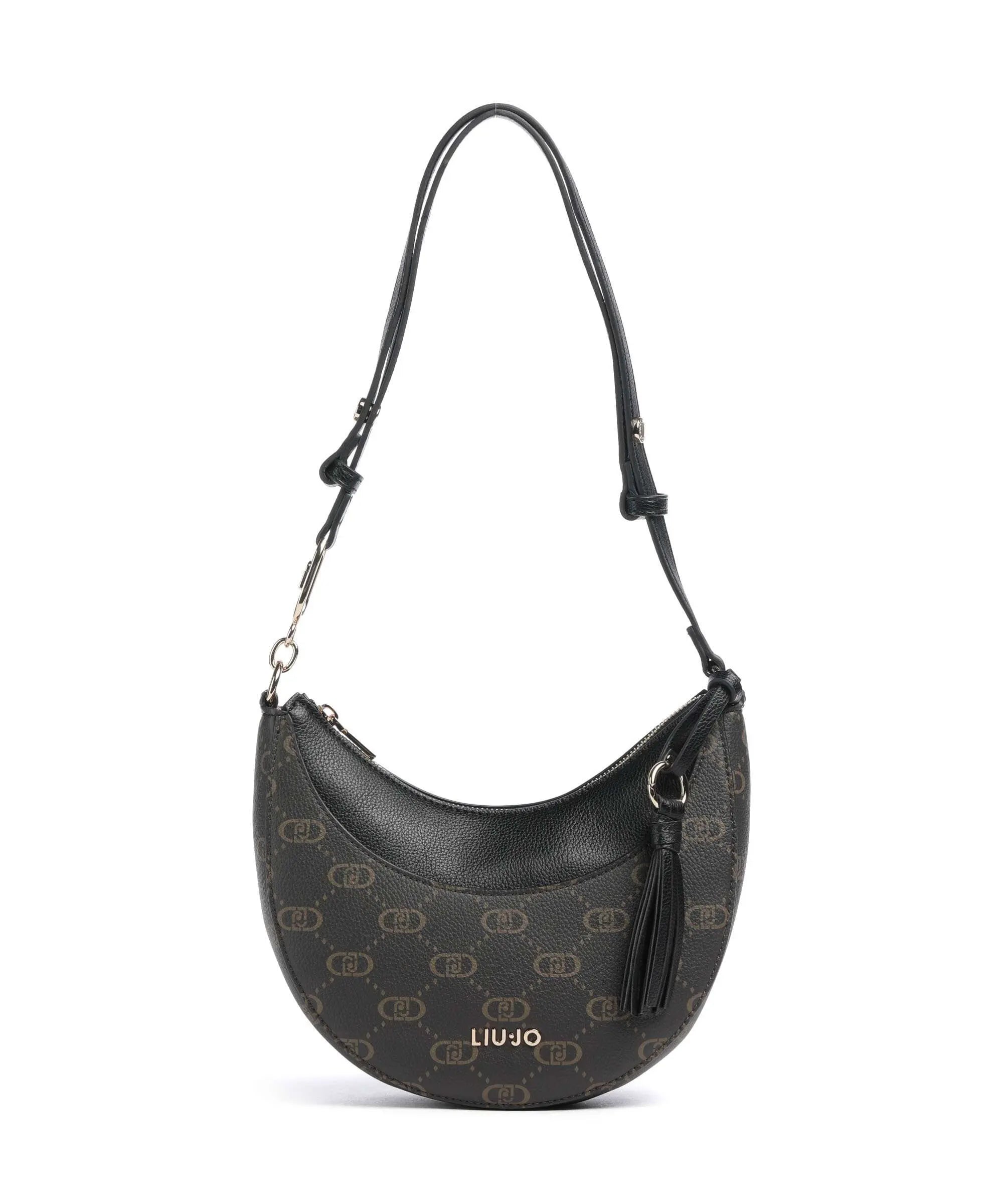 Borsa a spalla Liu Jo hobo con logo all over