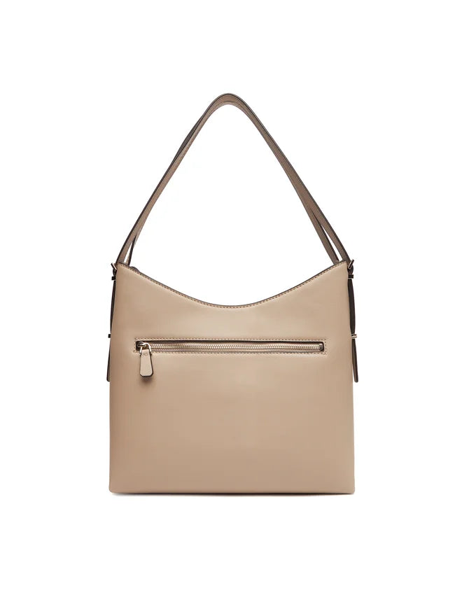 Borsa a spalla Guess con doppio manico e charm lucchetto Beige TU | Giò Fashion