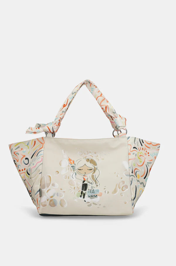 Borsa Shopping Anekke Donna Capiente con Manici Comodi Stile Quotidiano Beige TU | Giò Fashion