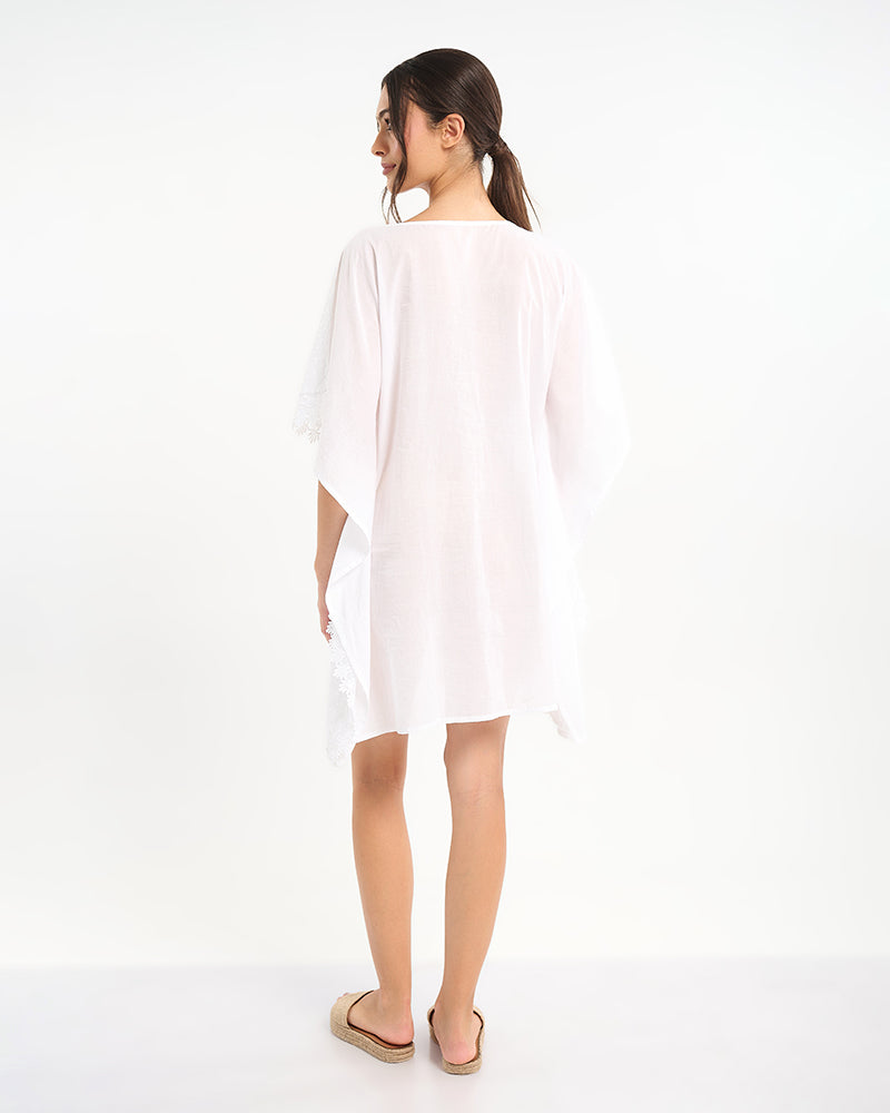 Ble Resort Collection Kaftan con Disegni a Foglie