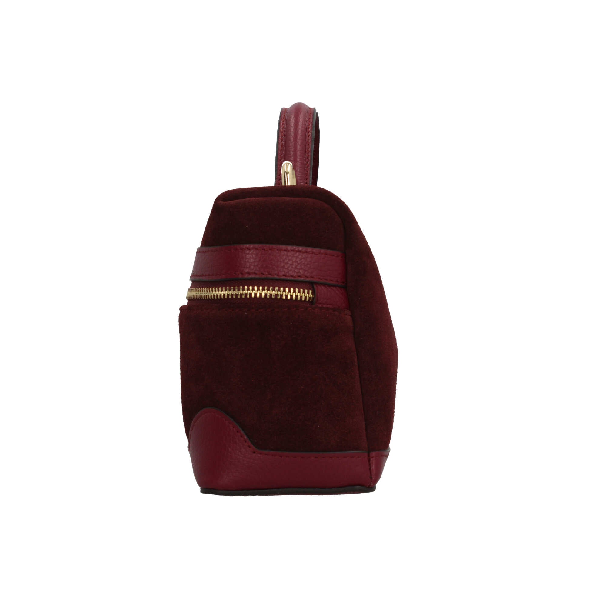 Borsa a mano in vera pelle scamosciata Made in Italy BORDEAUX TU | Giò Fashion