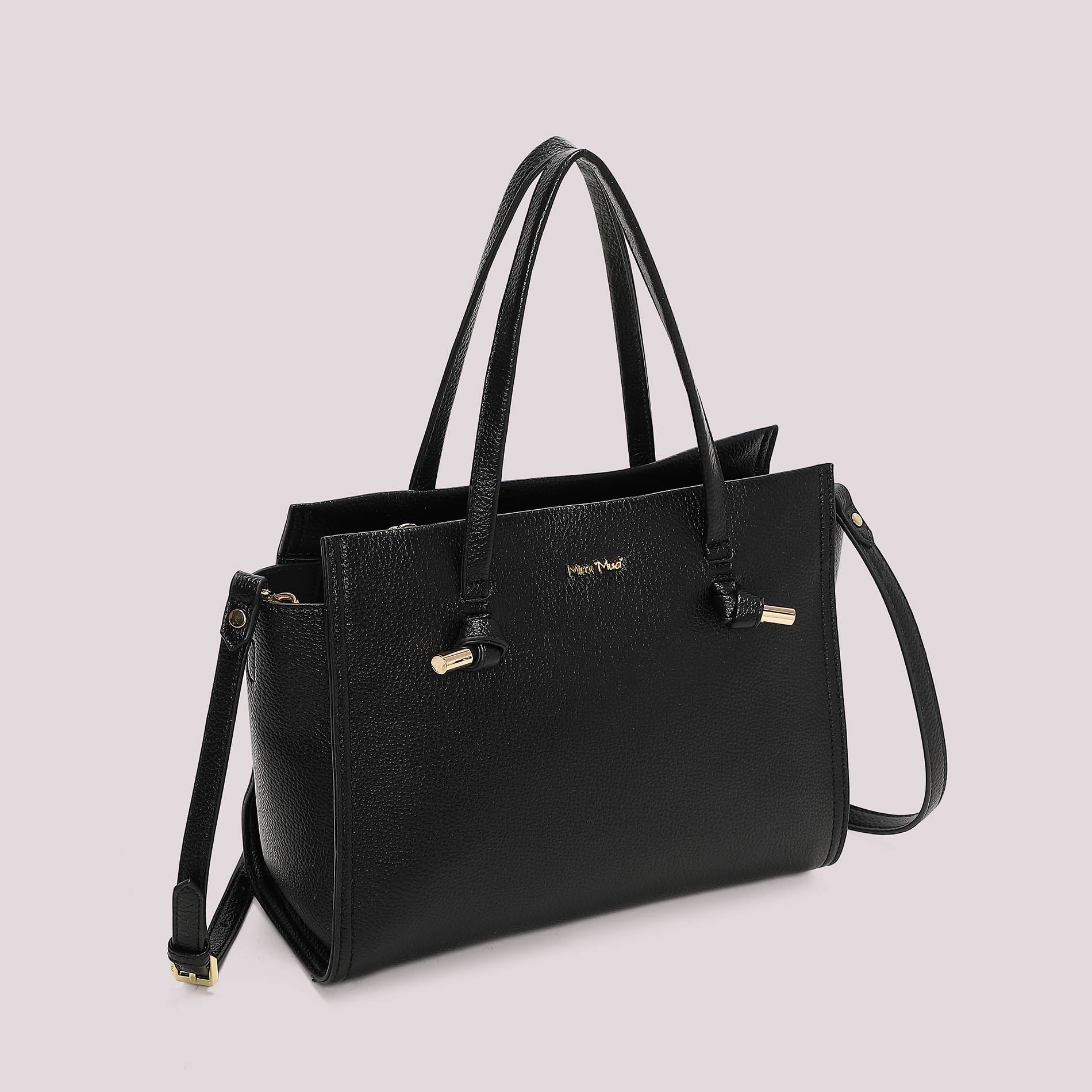 Borsa tote donna beige Mimi Mua con doppi manici e tracolla