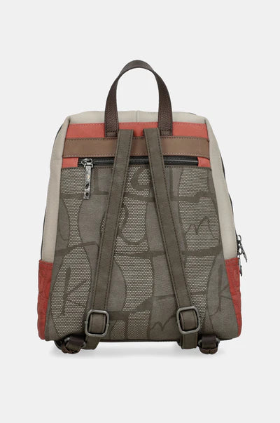 Zaino Anekke Donna Compatto con Tasca Frontale e Spallacci Regolabili Beige TU | Giò Fashion