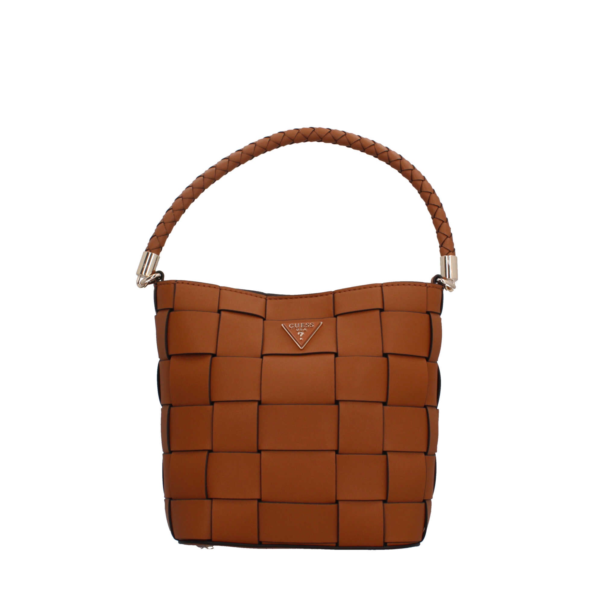 Borsa a tracolla intrecciata Guess Marrone TU | Giò Fashion
