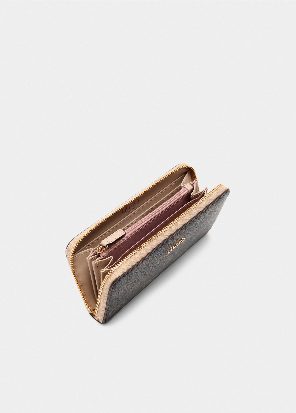 Portafoglio Liu Jo elegante con zip e logo all over