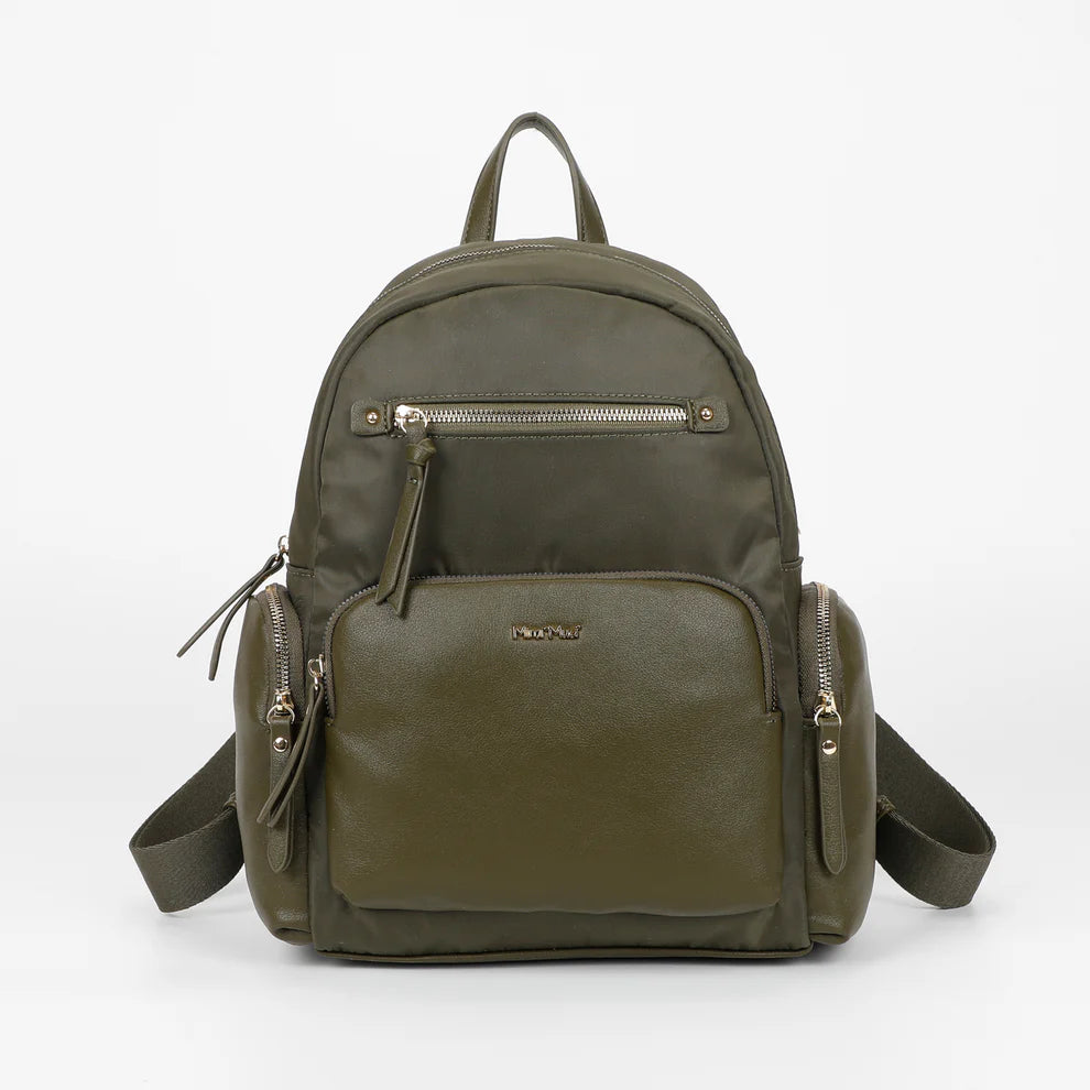Zaino Mimi Mua pratico con tasche multiple VERDE TU | Giò Fashion
