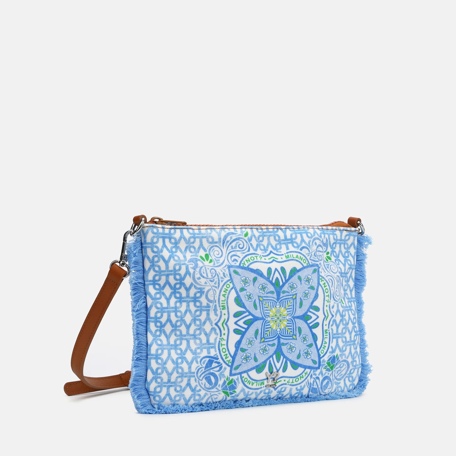 Clutch mare Ynot in tessuto con tracolla rimovibile