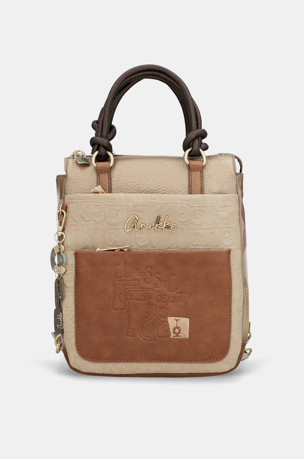 Zaino donna Anekke convertibile con manici e spallacci regolabili Beige TU | Giò Fashion