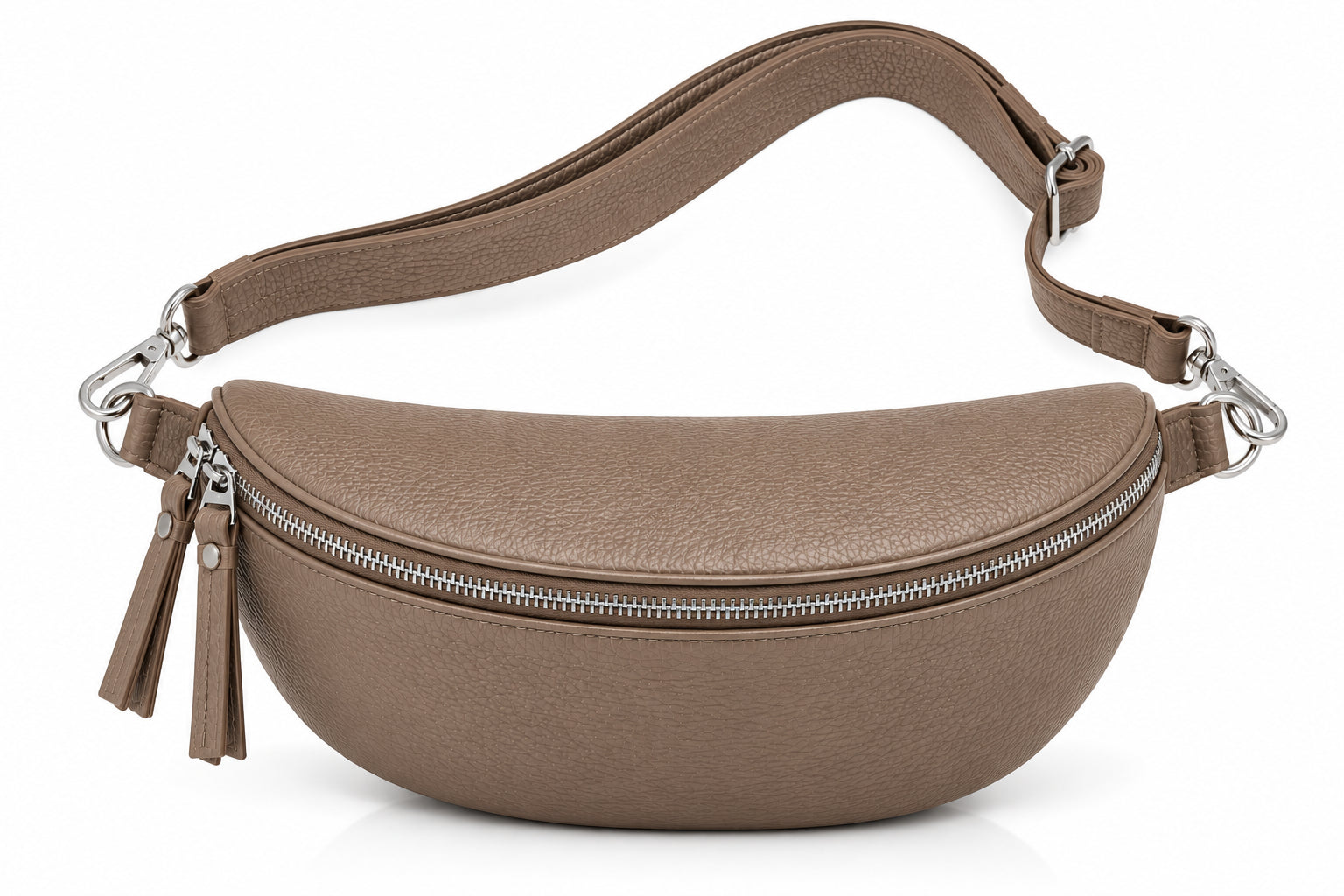 Marsupio grande in Vera Pelle con Tracolla Regolabile