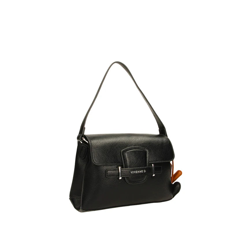 Borsa Vivienne D donna a spalla elegante design strutturato moderno Nero TU | Giò Fashion