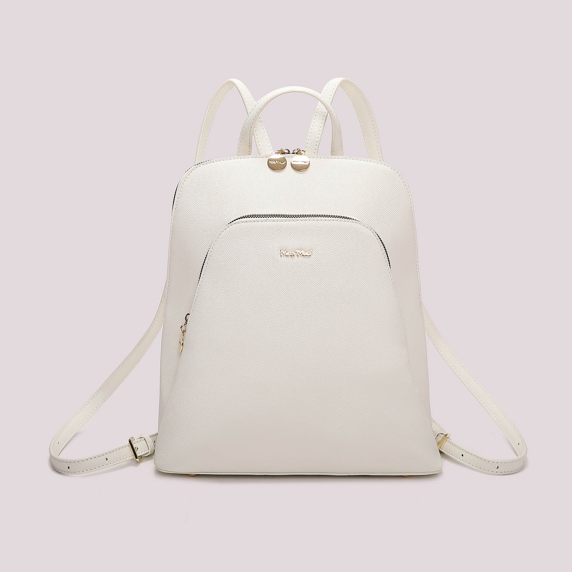 Zaino donna nero Mimi Mua elegante con chiusura zip e design minimal