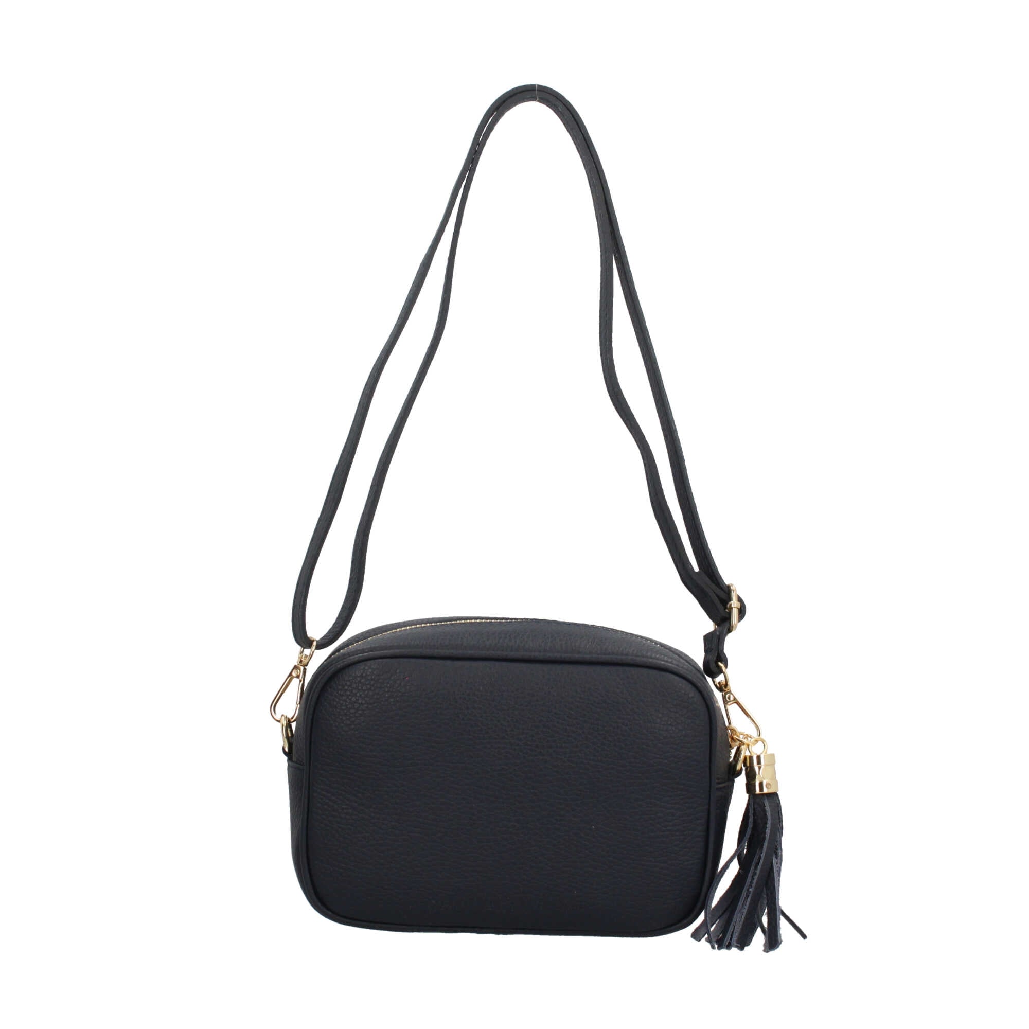 BORSA A TRACOLLA IN VERA PELLE BLU TU | Giò Fashion