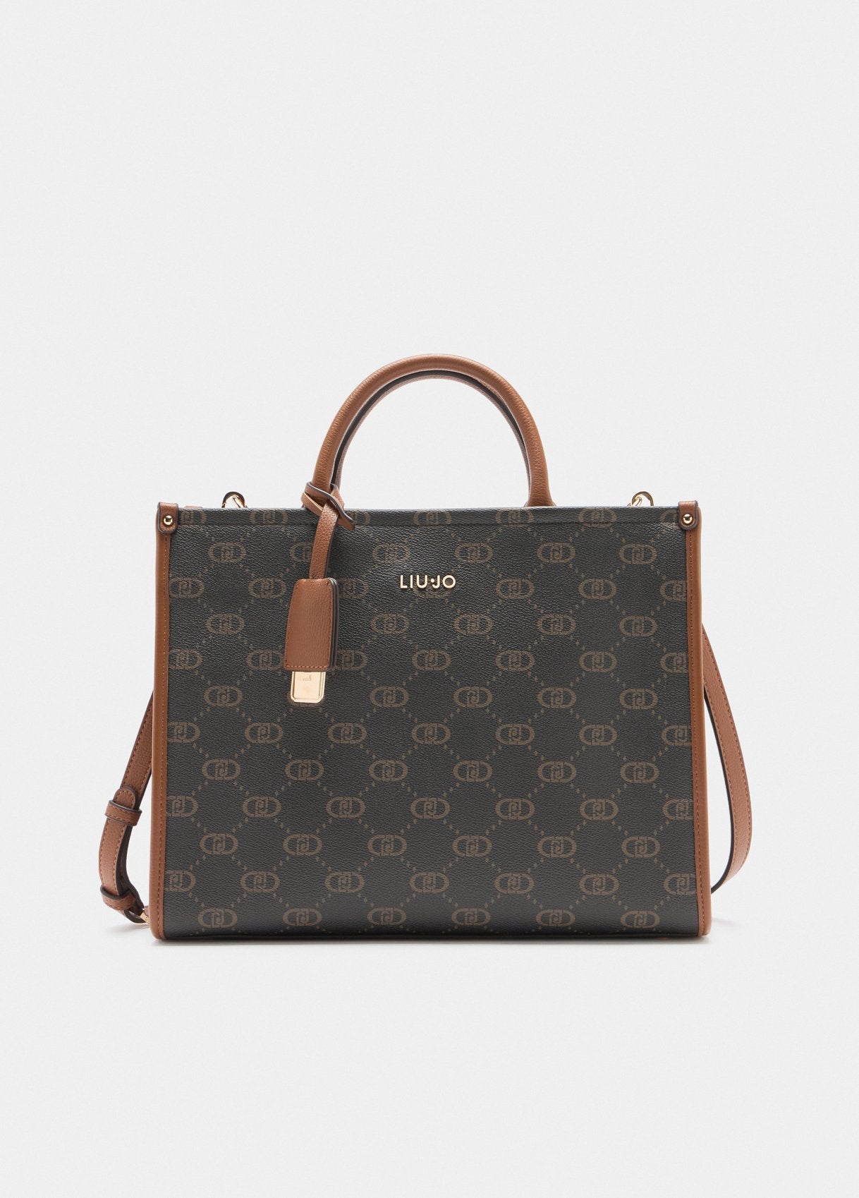 Borsa Liu Jo a mano con tracolla e logo all over