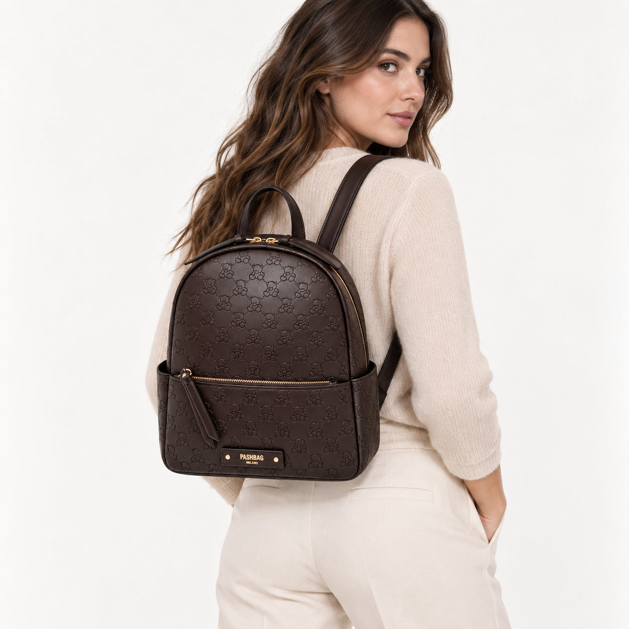 PashBag Zaino Donna Compatto con Tasche Multiple