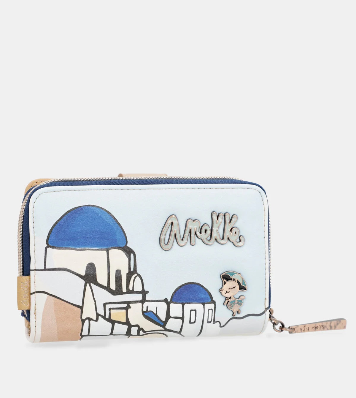 Portafoglio Anekke Sunrise Coin con doppio scomparto e zip Blu TU | Giò Fashion