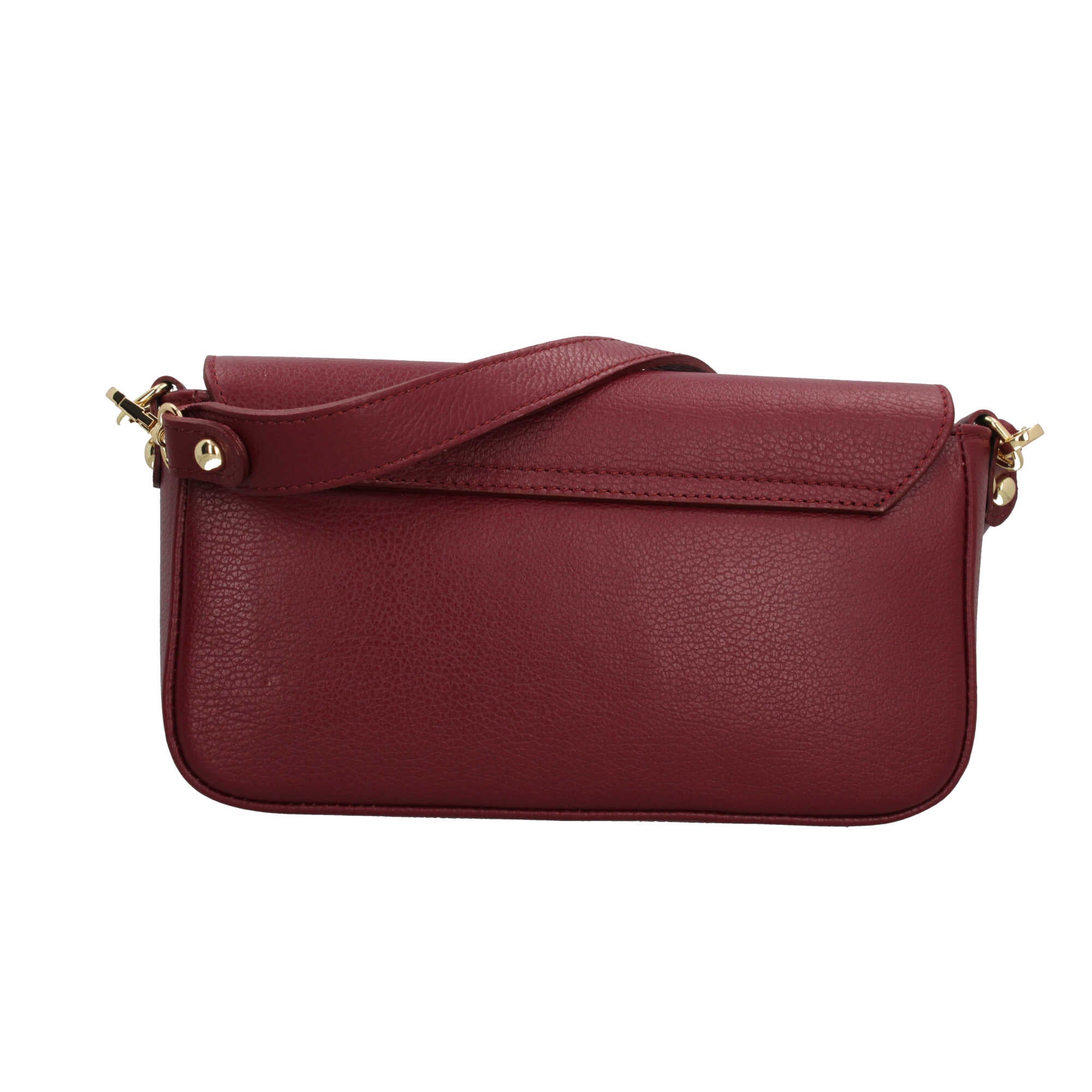 Borsa a tracolla in vera pelle martellata Made in Italy BORDEAUX TU | Giò Fashion