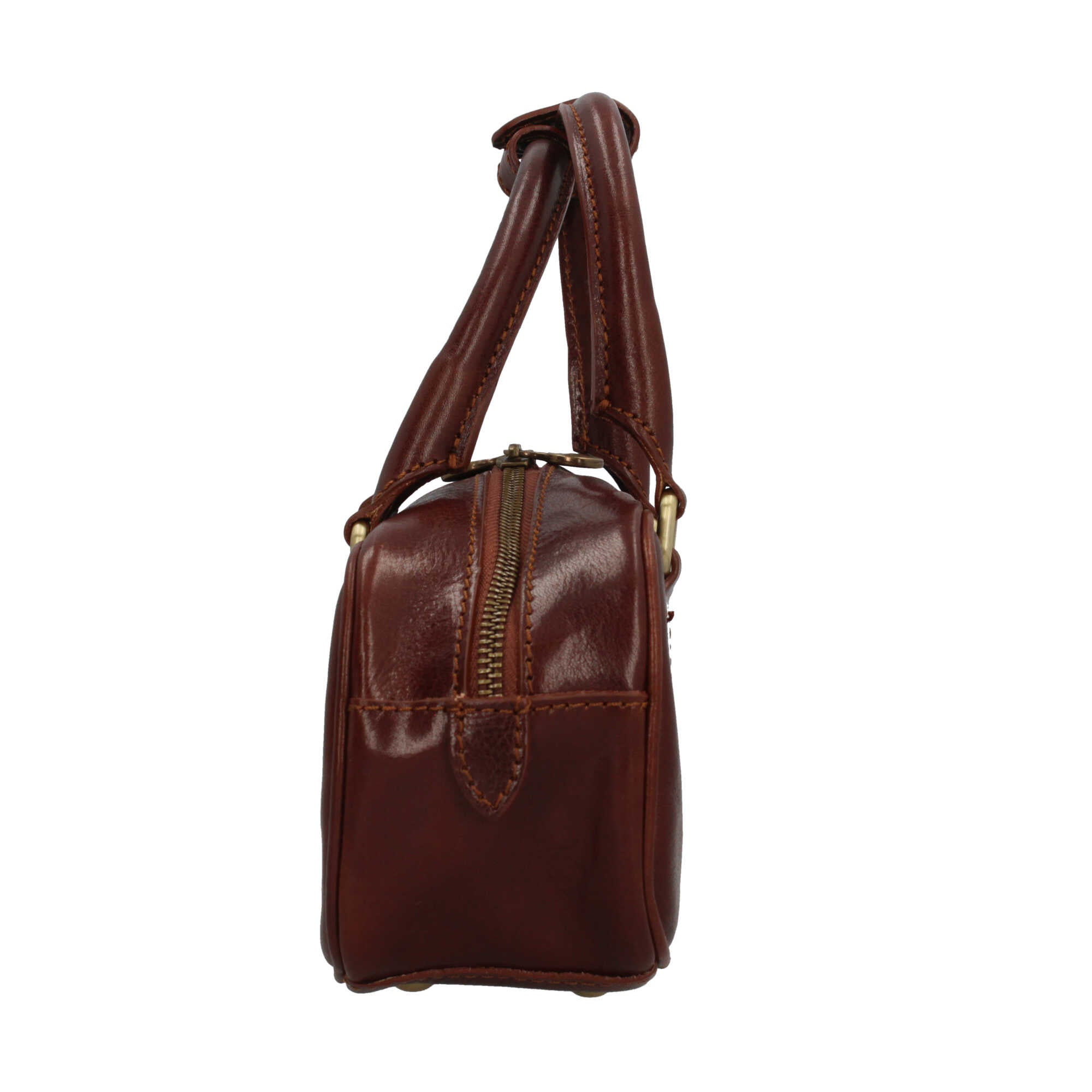 Borsa a mano in vera pelle artigianale Made in Italy Marrone TU | Giò Fashion