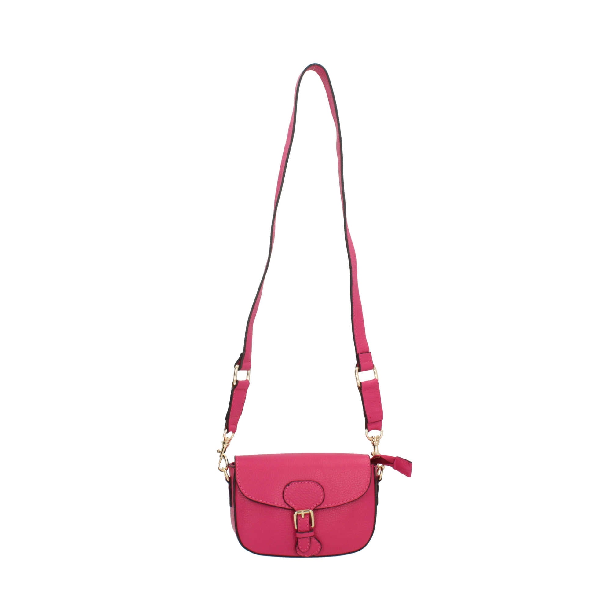 Mini tracollina in vera pelle FUXIA TU | Giò Fashion