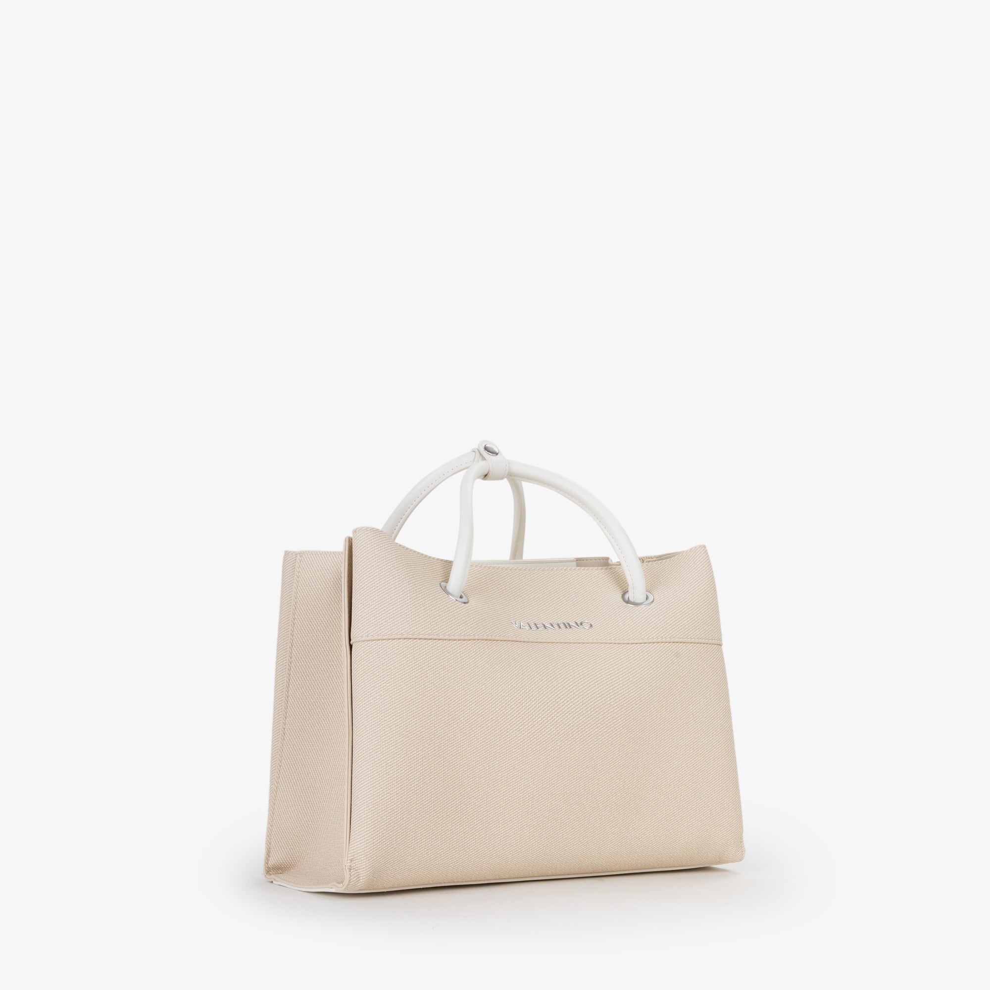 Borsa a mano Mario Valentino in tessuto con manici rigidi e tracolla regolabile Bianco TU | Giò Fashion