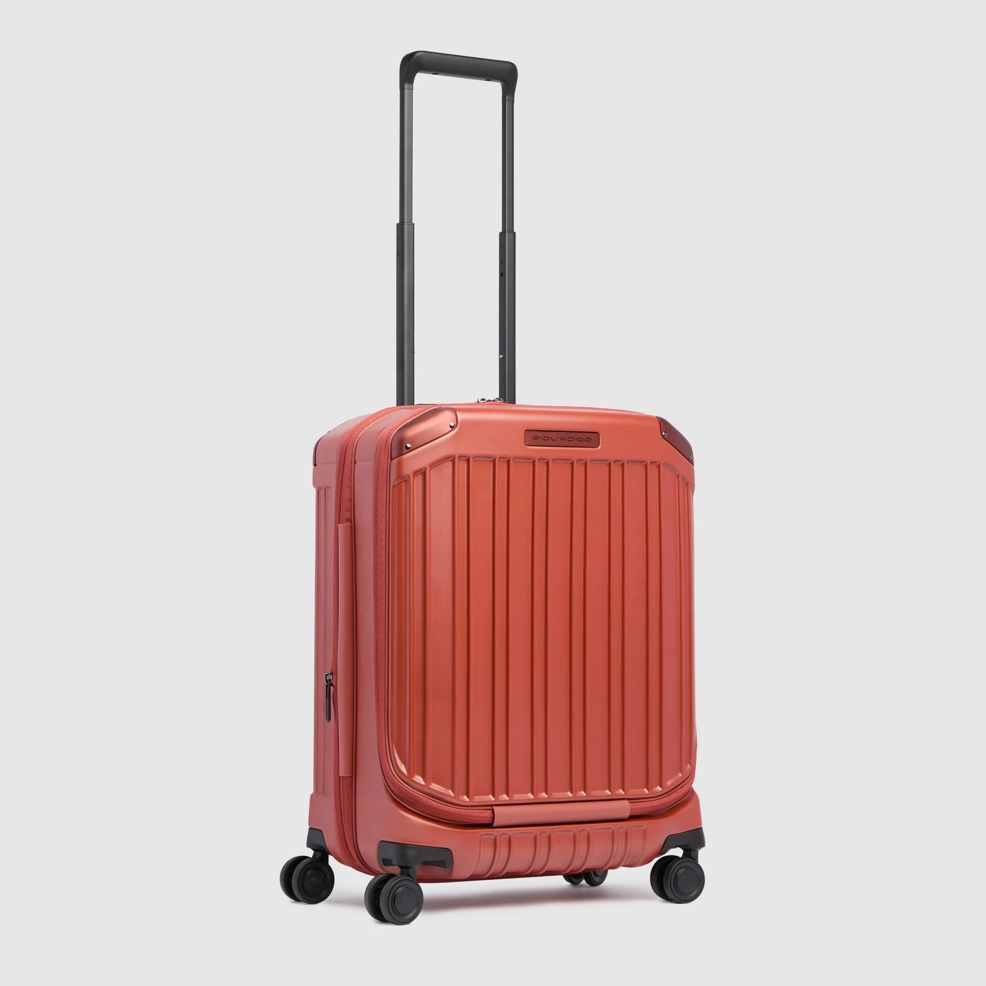 Piquadro Trolley Rigido da Cabina PQ-Light Blu Opaco Espandibile con 4 Ruote e Porta PC 17,3"