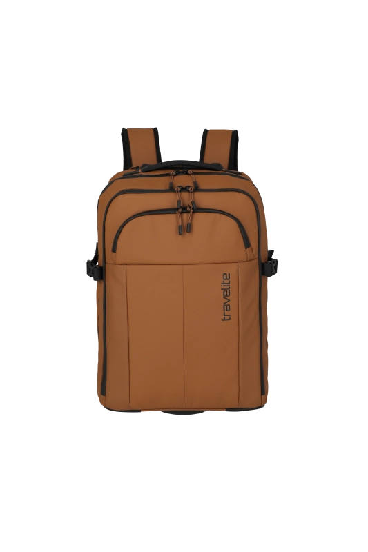 Zaino Travelite con scomparto laptop e design squadrato Arancione TU | Giò Fashion