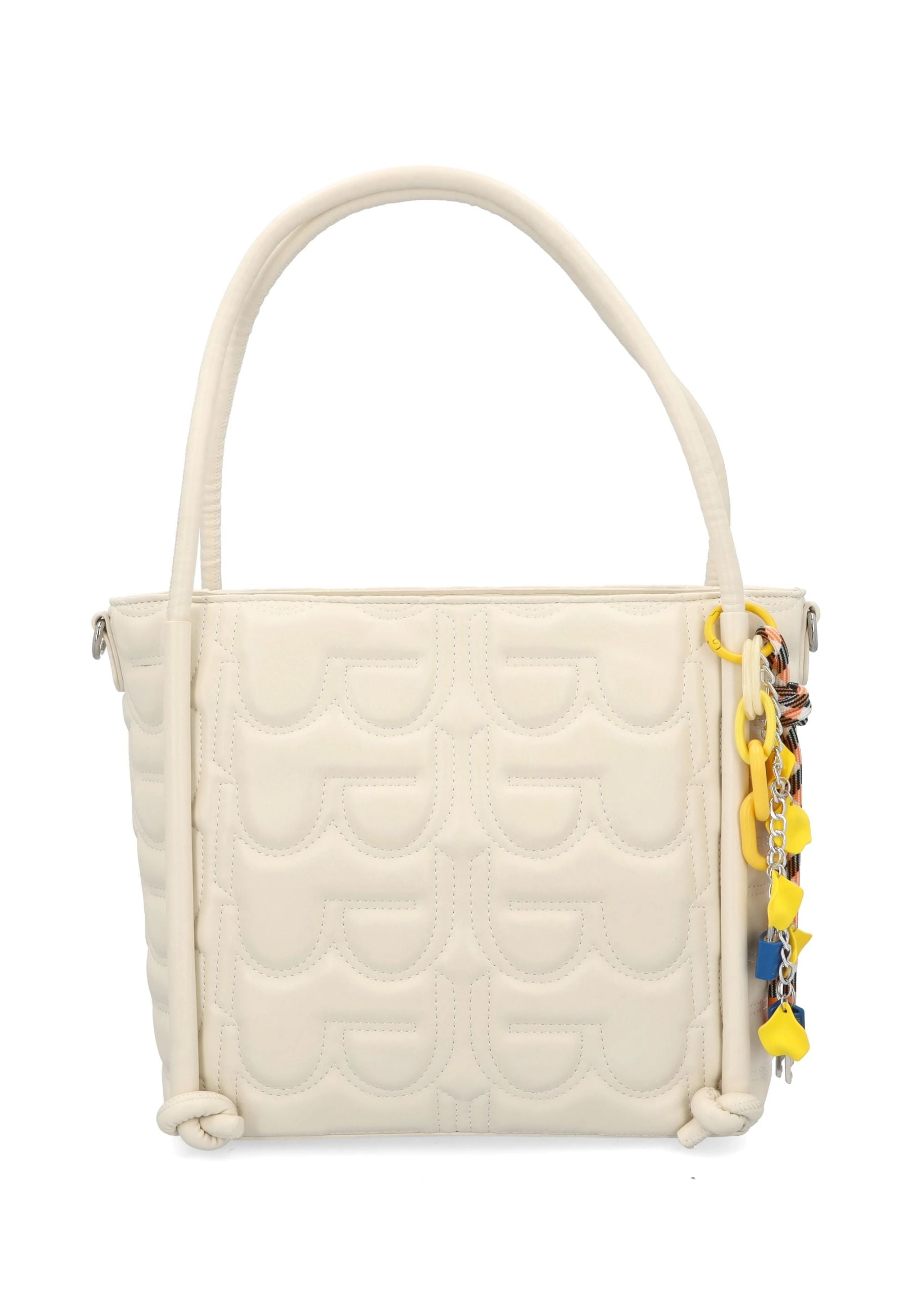 Shopper Donna By Byblos con Logo Ricamato All Over e Tracolla