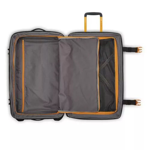 Trolley viaggio capiente con ruote e design resistente multifunzione VERDE M TU | Giò Fashion