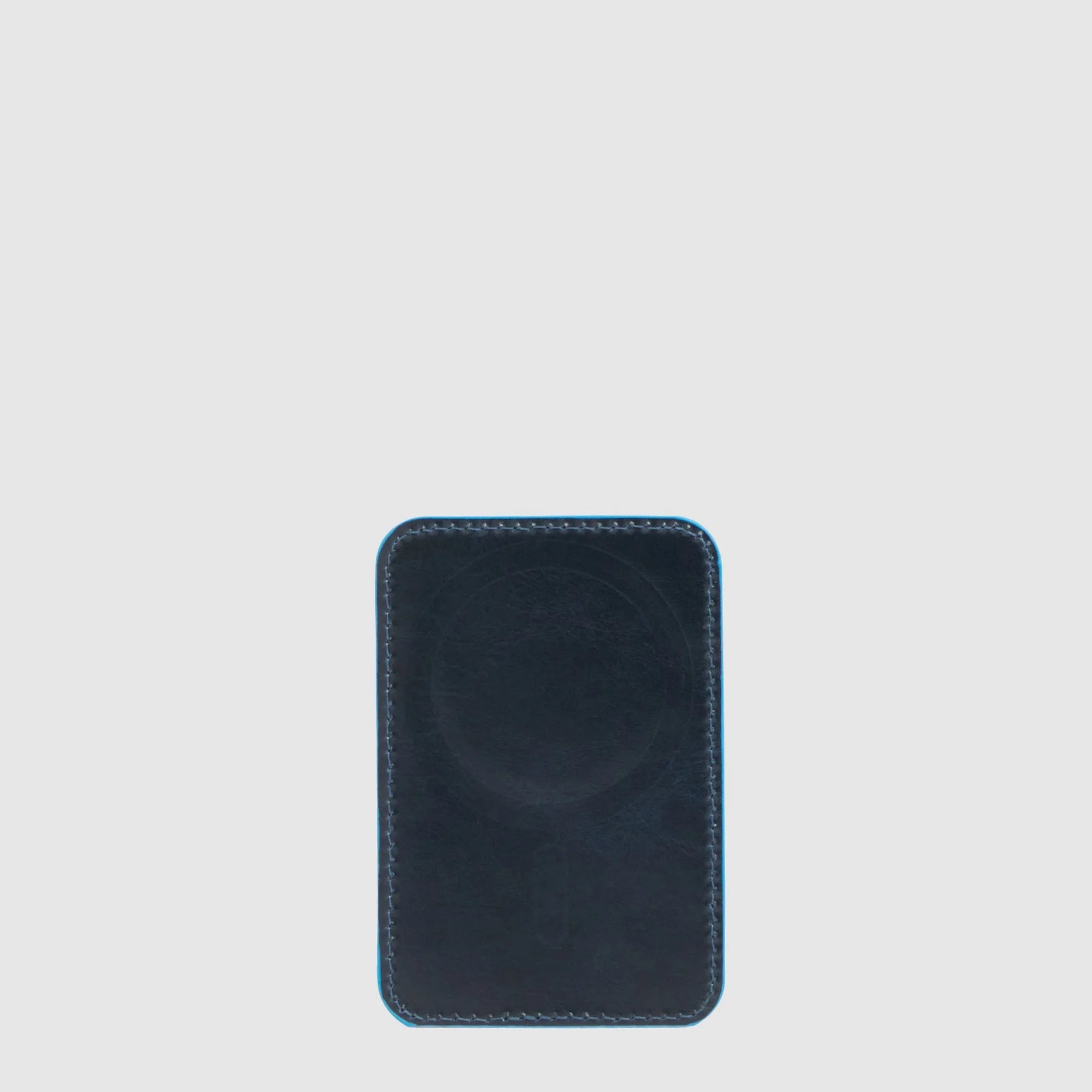 Piquadro Portacarte di Credito MagSafe in Pelle Blue Square Blu Notte con Protezione RFID
