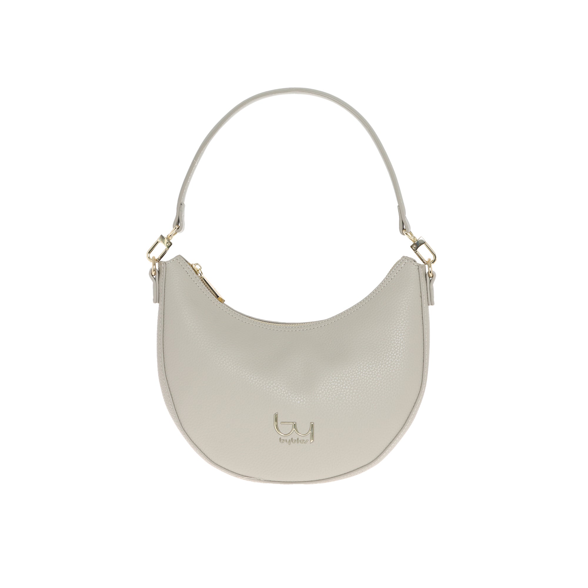 Borsa a spalla By Byblos a mezzaluna con logo frontale AZZURRO TU | Giò Fashion