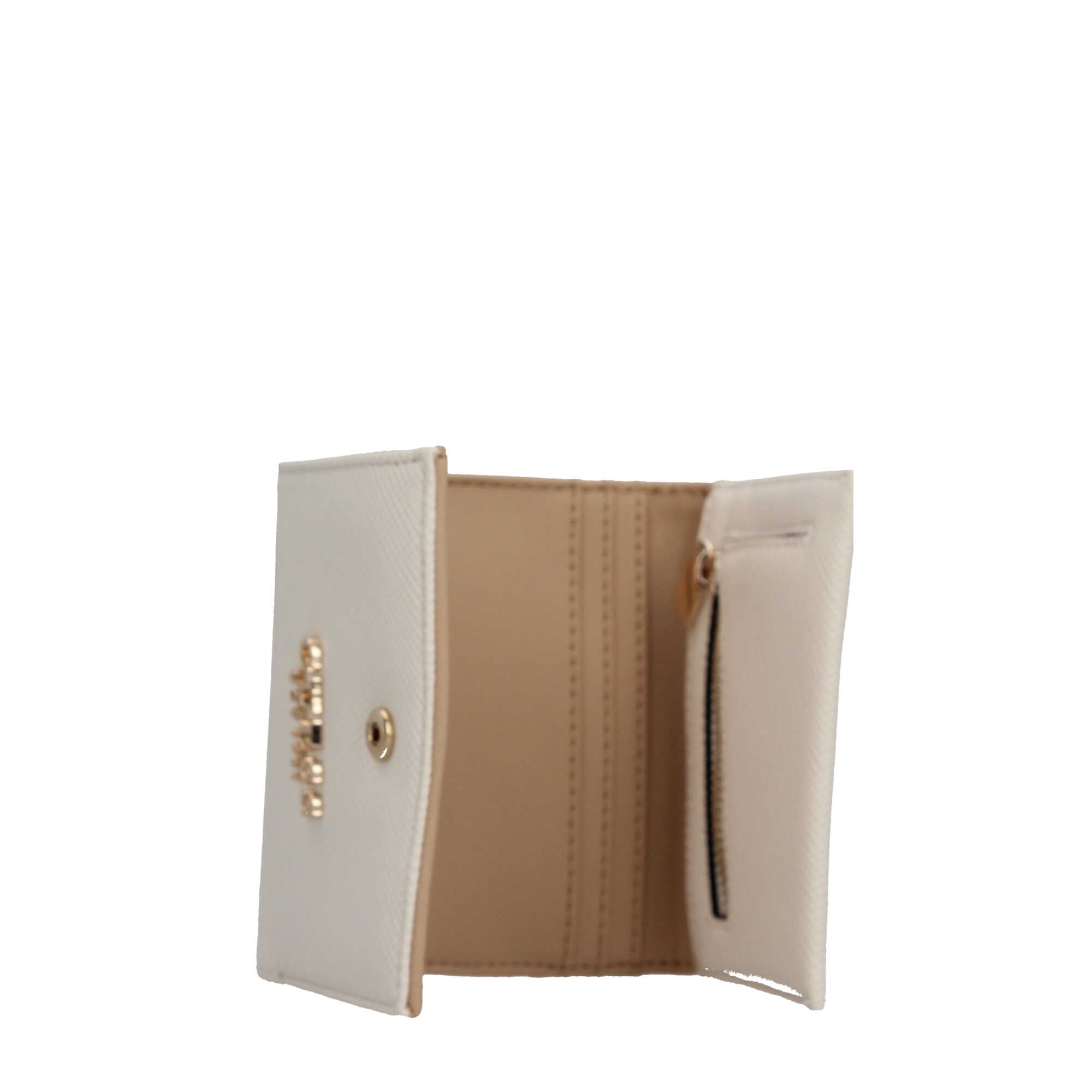 Portafoglio Guess zip-around con logo ricamato Bianco TU | Giò Fashion