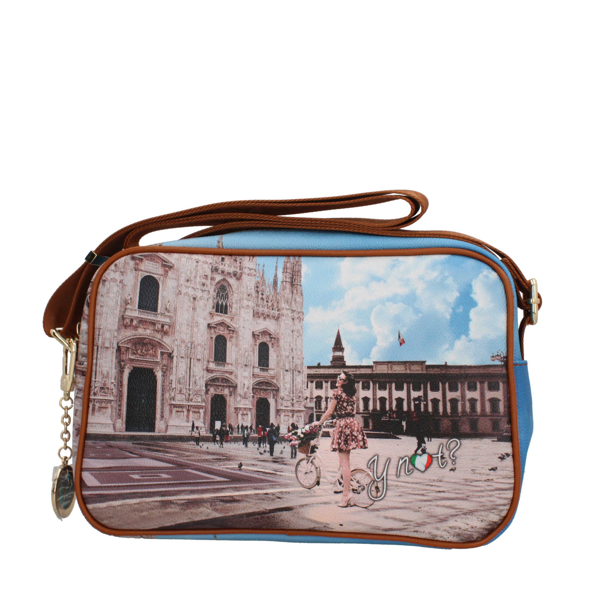 Borsa a tracolla YNot con stampa artistica